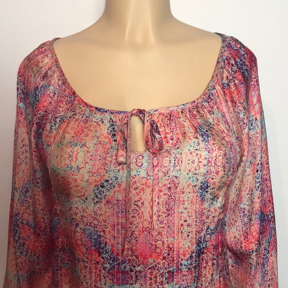 Tangerine NYC Roselette Long Sleeve Boho Top - Picture 7 of 8